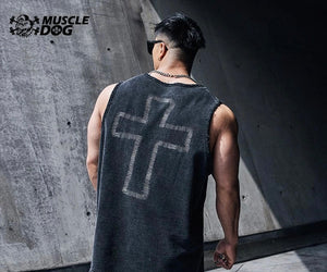 MuscleDog Washed Tank-top