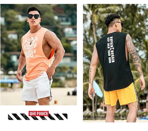 MuscleDog Men’s Wide Sleeveless Shirt