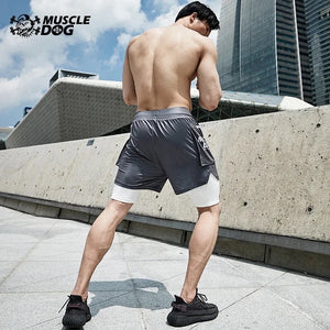 MuscleDog Two-piece Tight fitting Running Shorts