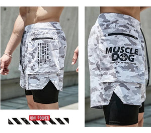 MuscleDog Two-piece Tight fitting Running Shorts
