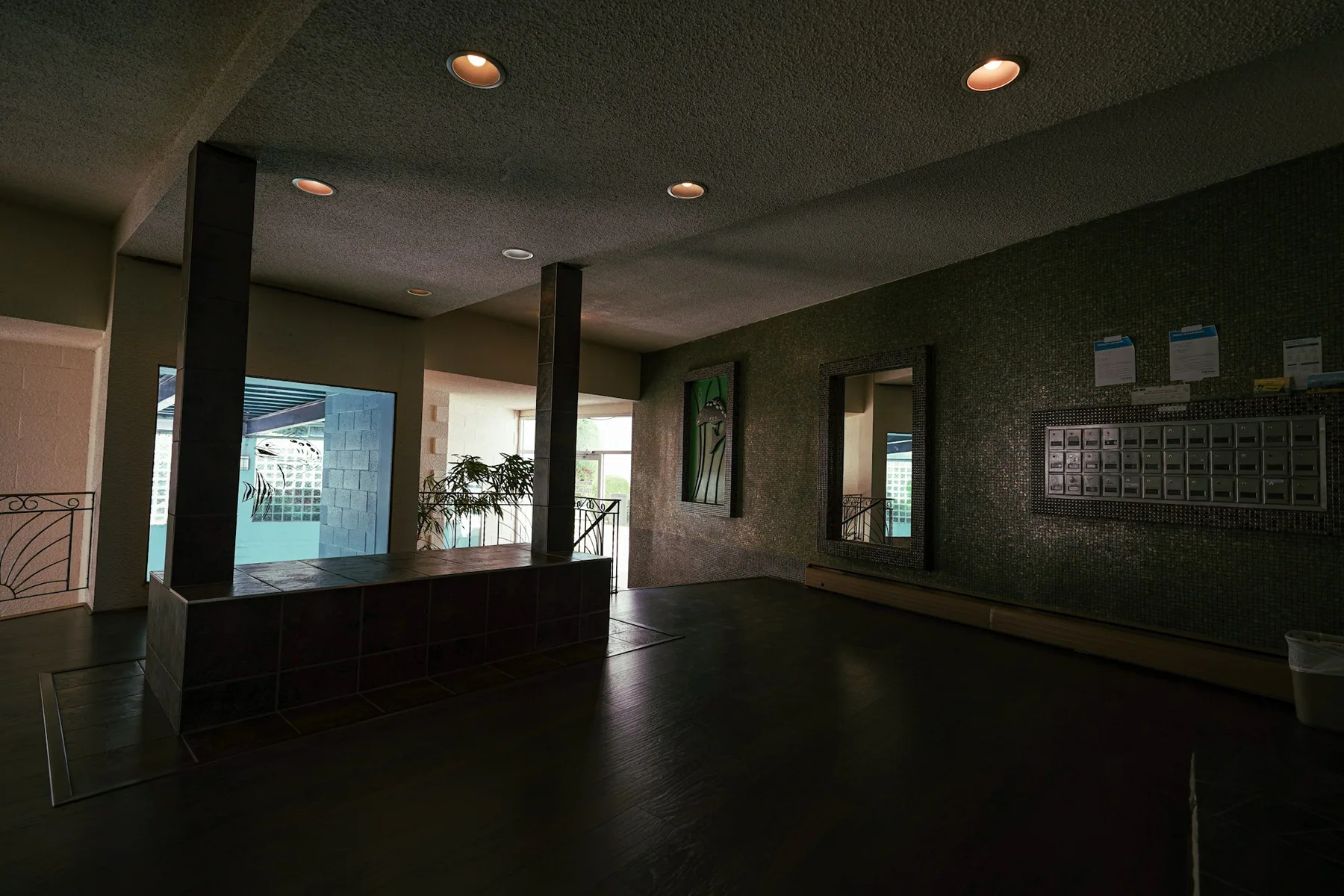 The entrance area of a gym