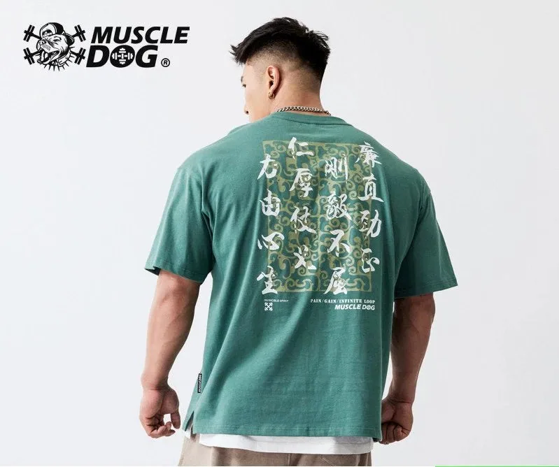 MuscleDog Chinese Character series T-shirt