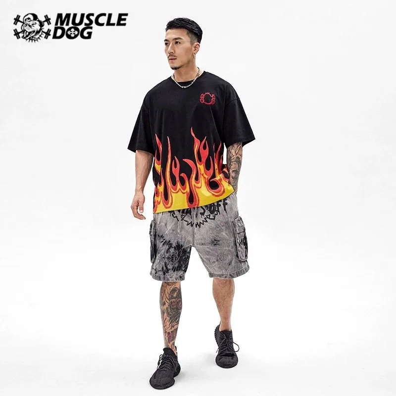 MuscleDog Flame Print Shirt — view 2