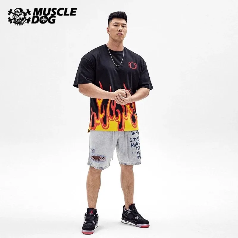 MuscleDog Flame Print Shirt — view 3