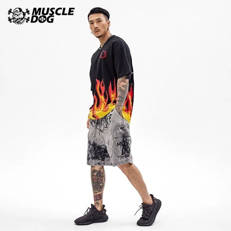 MuscleDog Flame Print Shirt — view 4