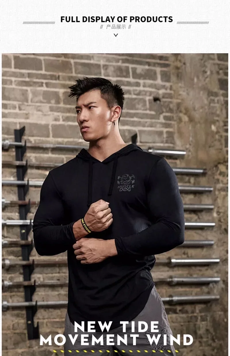 MuscleDog Men’s LongSleeve Hoodie — view 5