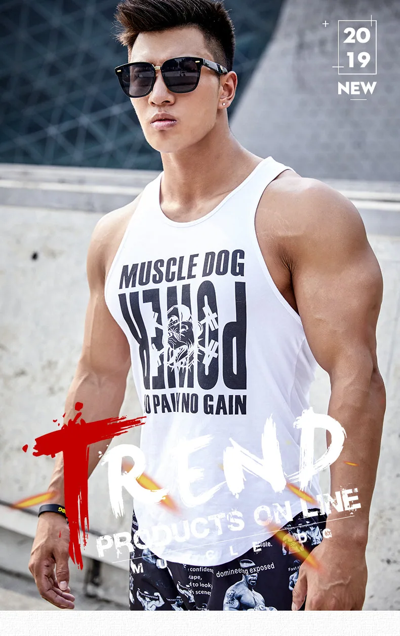 MuscleDog Men's Quick Dry Sport Tank Top for Bodybuilding Gym Athletic Training Tank — product detail 1
