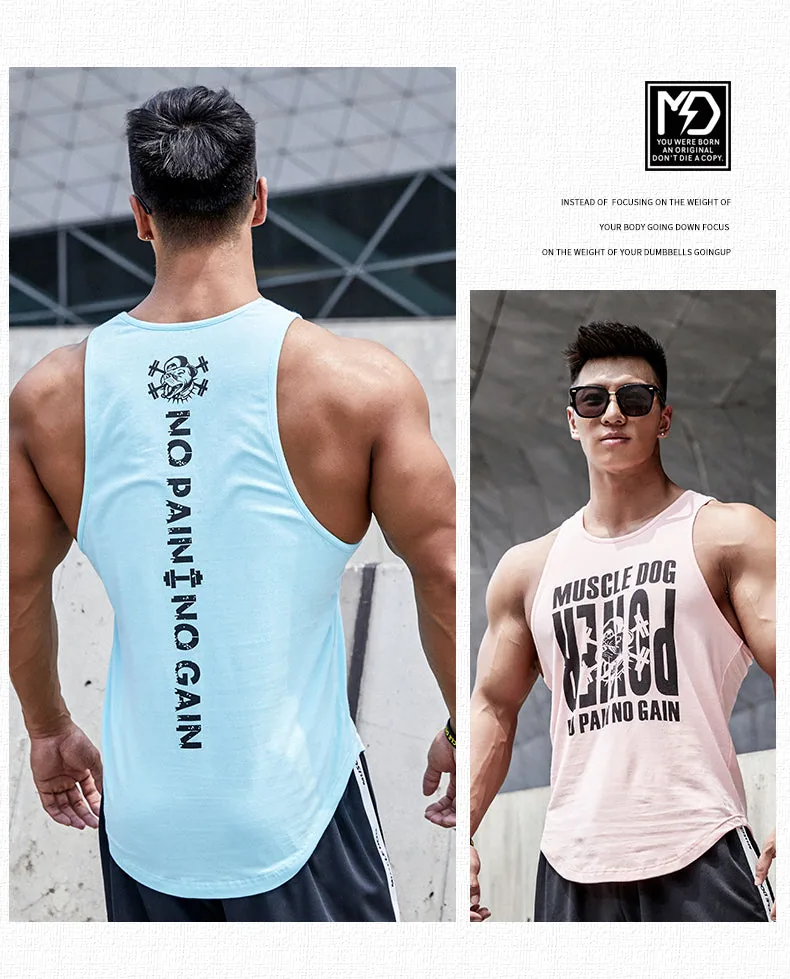 MuscleDog Men's Quick Dry Sport Tank Top for Bodybuilding Gym Athletic Training Tank — product detail 10