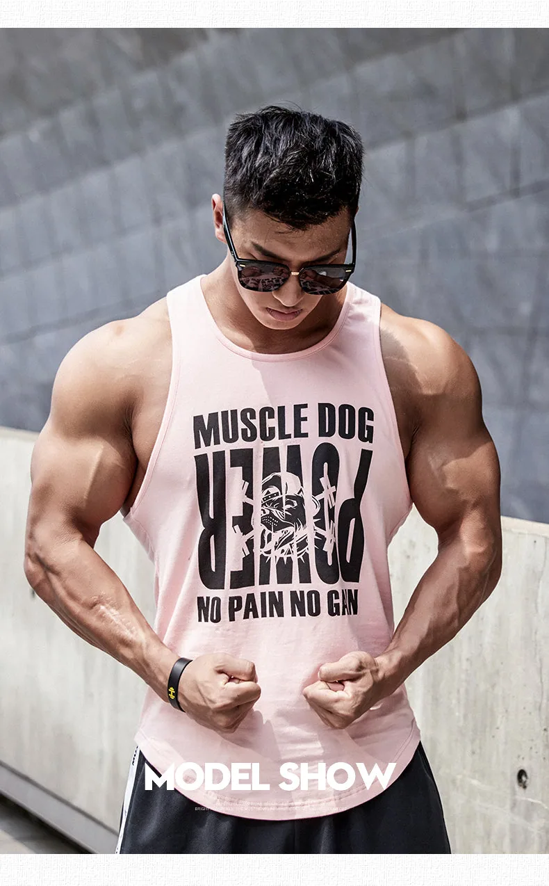 MuscleDog Men's Quick Dry Sport Tank Top for Bodybuilding Gym Athletic Training Tank — product detail 13
