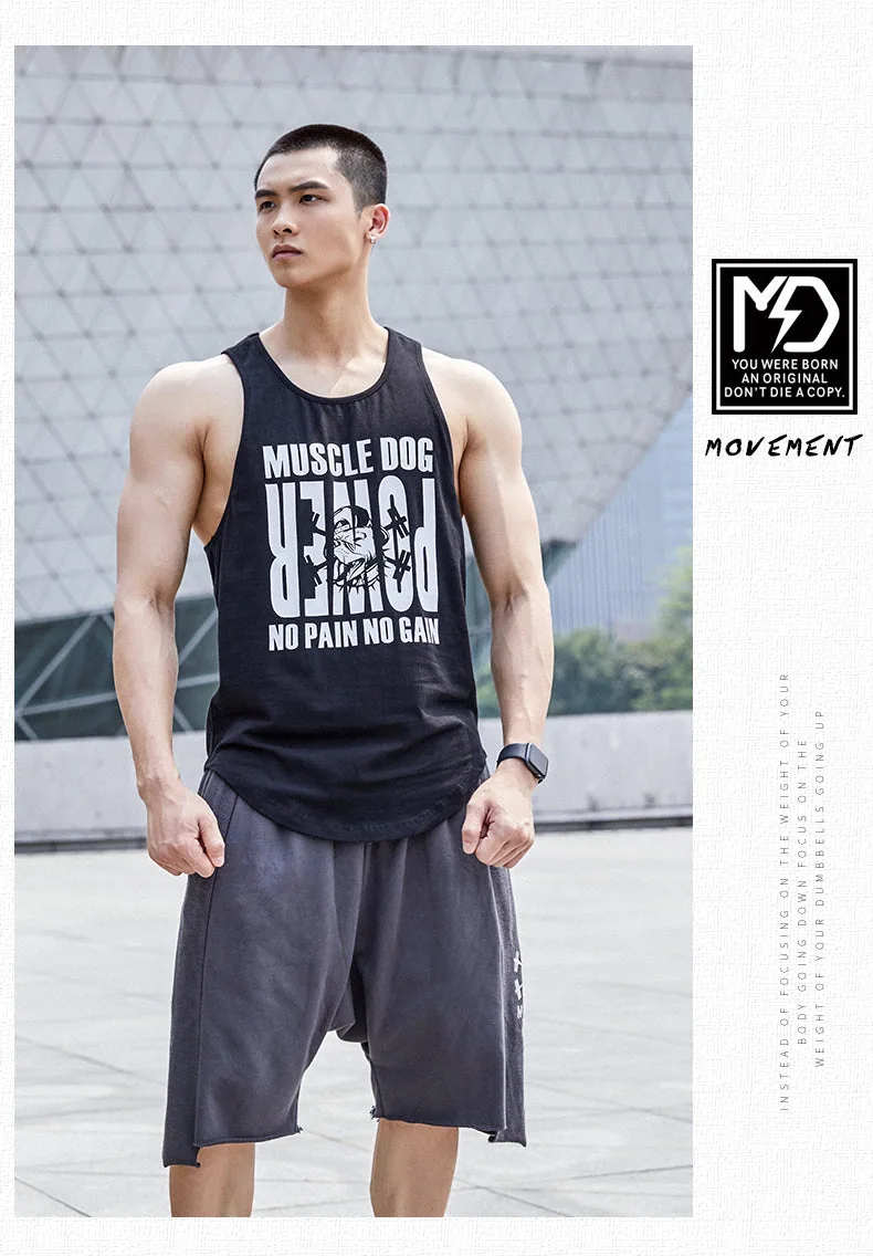 MuscleDog Men's Quick Dry Sport Tank Top for Bodybuilding Gym Athletic Training Tank — product detail 3