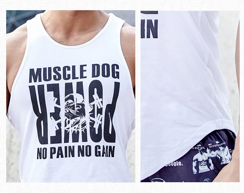 MuscleDog Men's Quick Dry Sport Tank Top for Bodybuilding Gym Athletic Training Tank — product detail 5