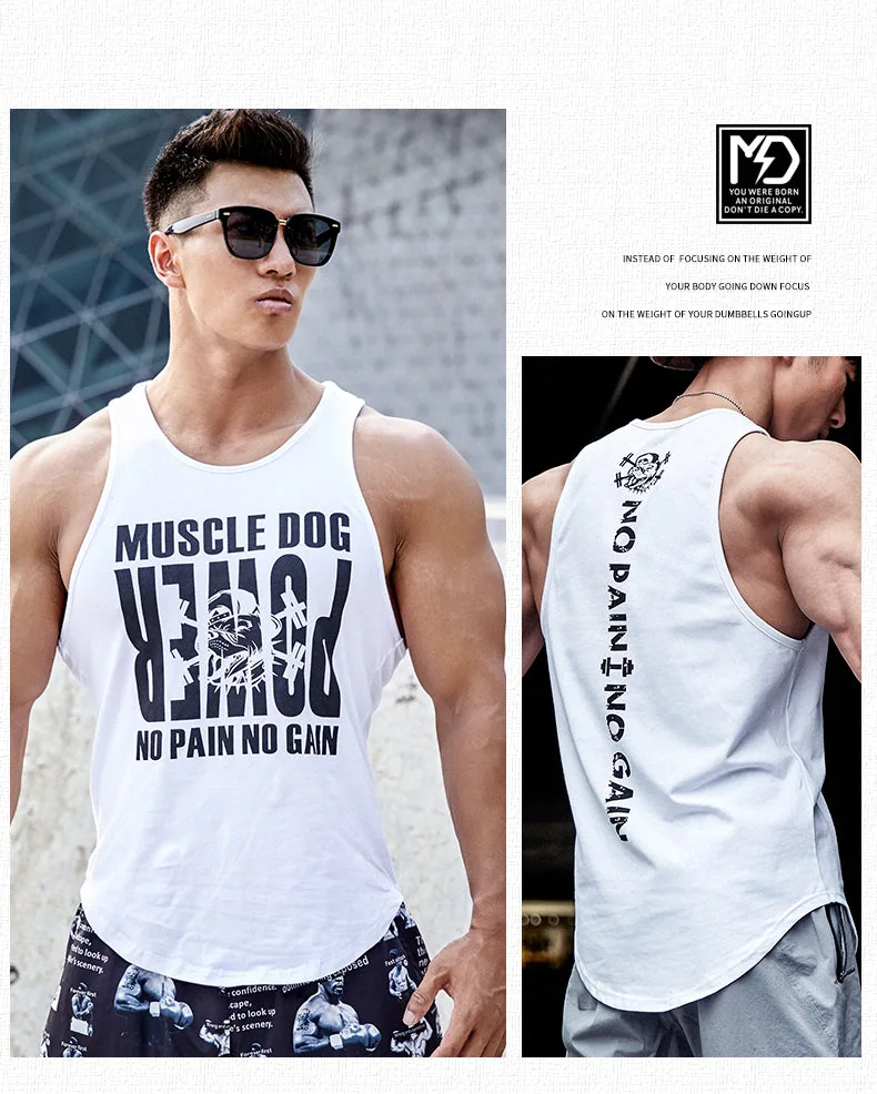 MuscleDog Men's Quick Dry Sport Tank Top for Bodybuilding Gym Athletic Training Tank — product detail 7
