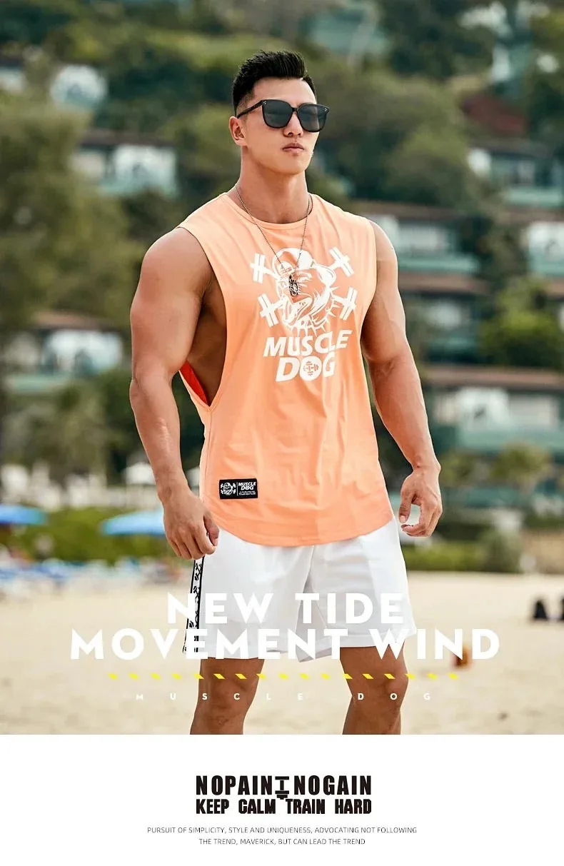 MuscleDog Men’s Wide Sleeveless Shirt — view 6