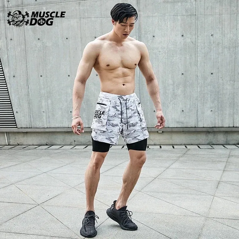 MuscleDog Two-piece Tight fitting Running Shorts — view 4