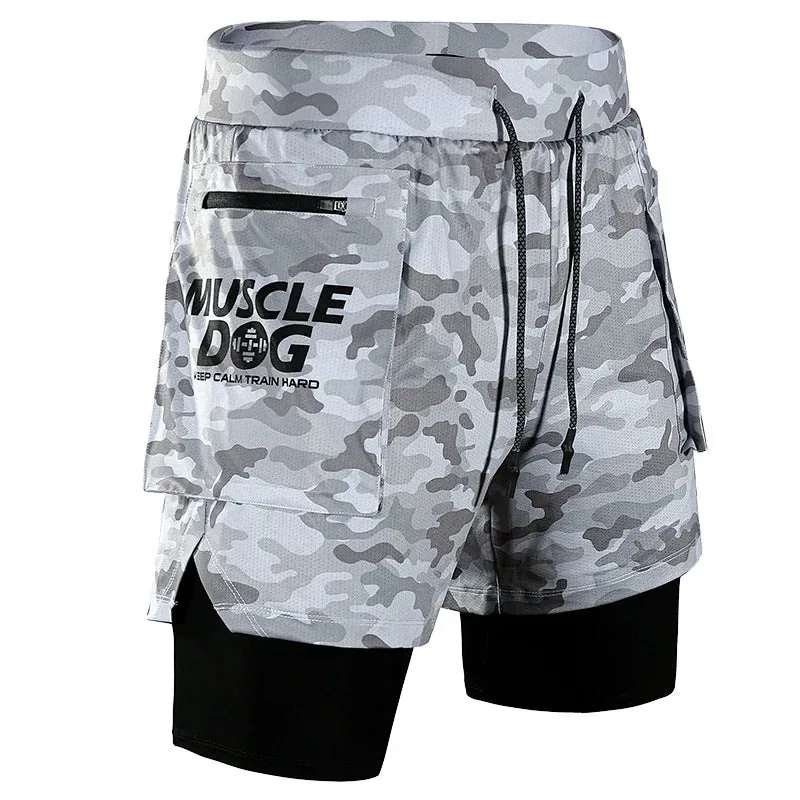 MuscleDog Two-piece Tight fitting Running Shorts — view 5