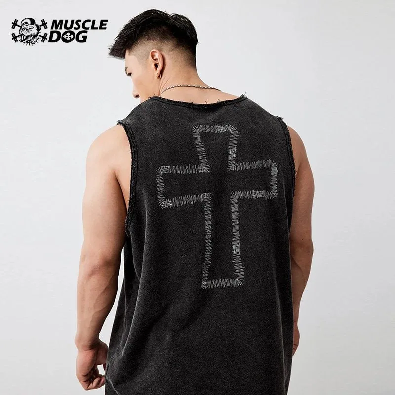MuscleDog Washed Tank-top — view 4