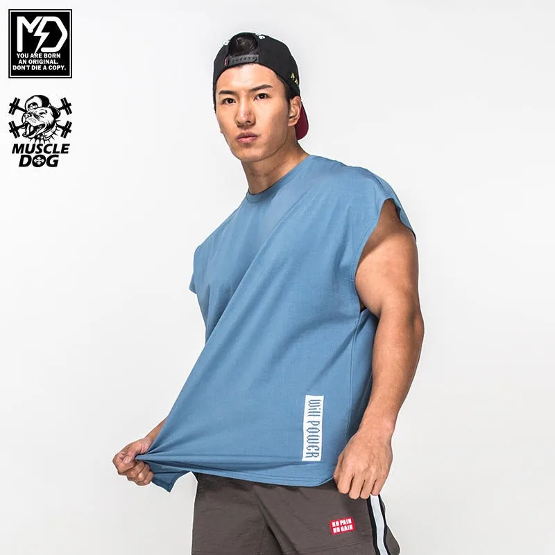 MuscleDog Will Power Cap Sleeve Workout T-Shirt — view 3