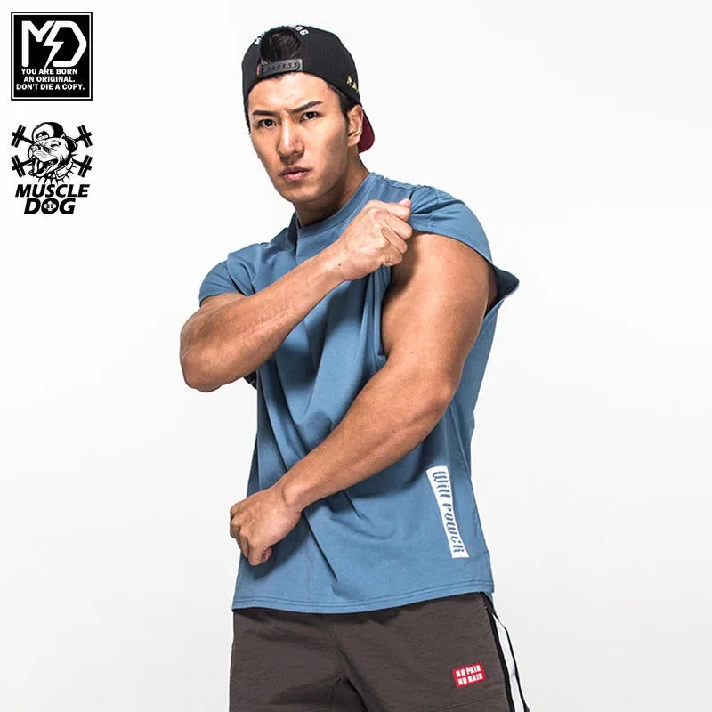 MuscleDog Will Power Cap Sleeve Workout T-Shirt — view 5