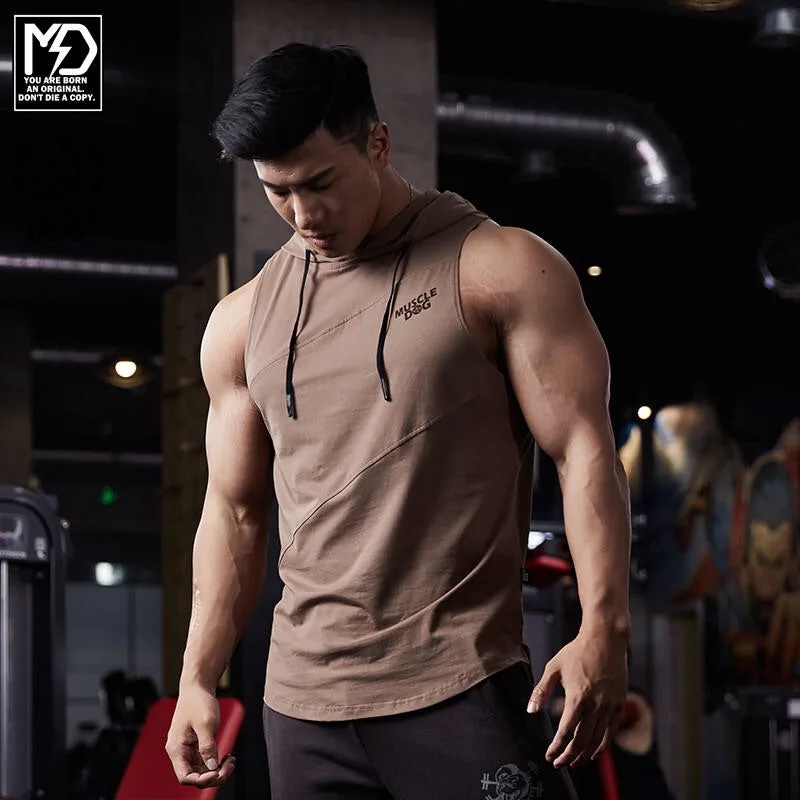 MuscleDog Workout Sleeveless Hoodie