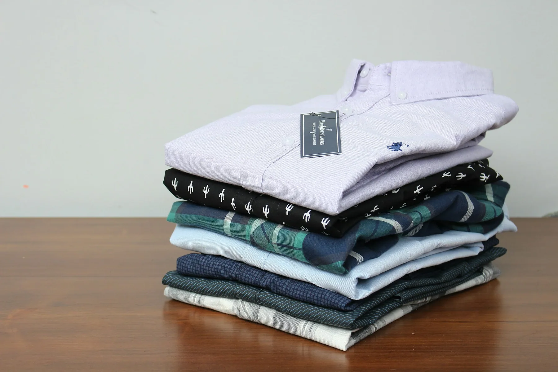 A folded stack of garments