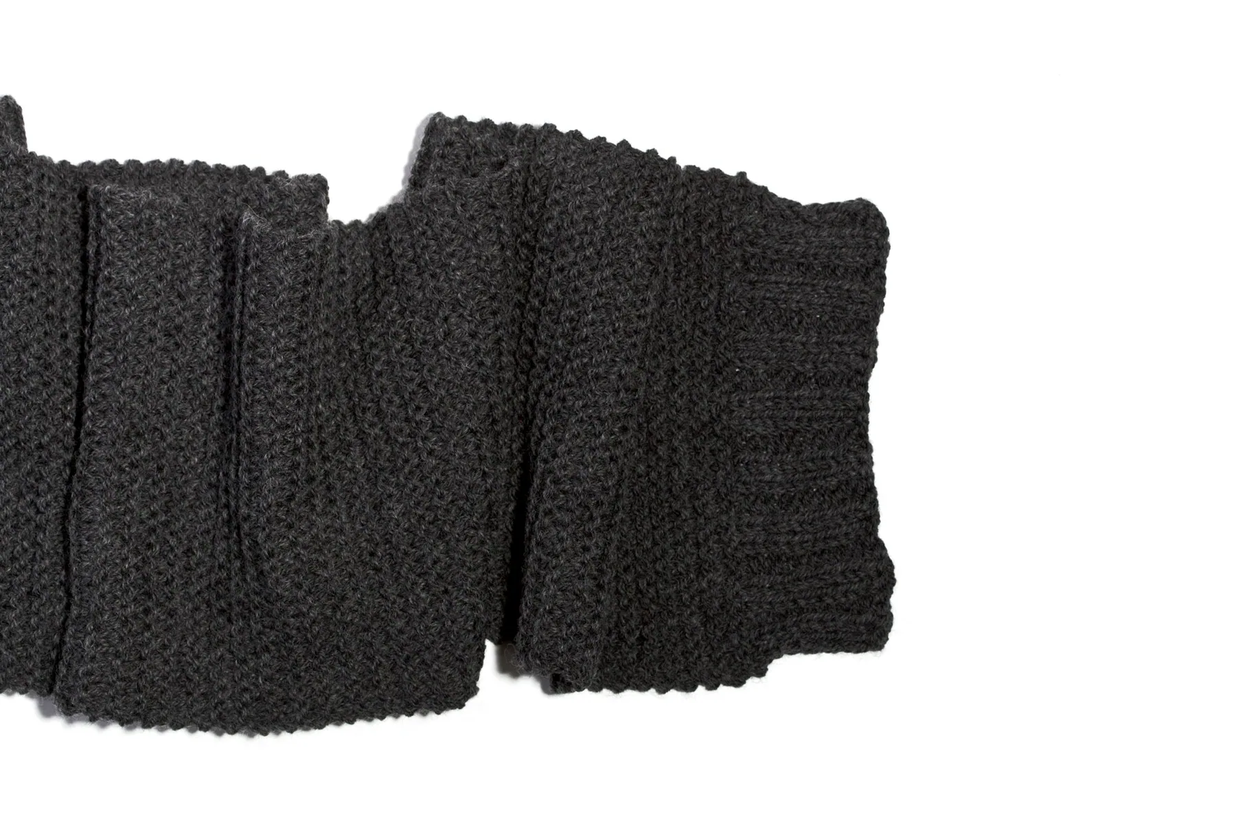 A dark ribbed band photographed against white