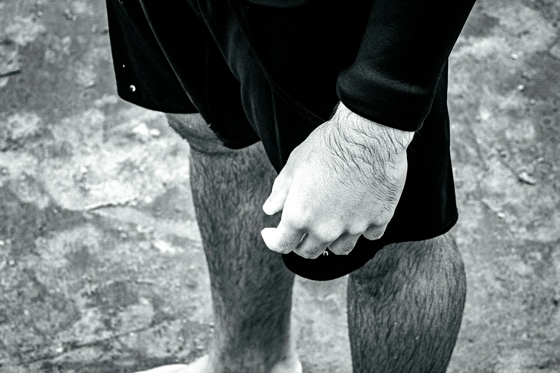 Black boxer briefs shown flat