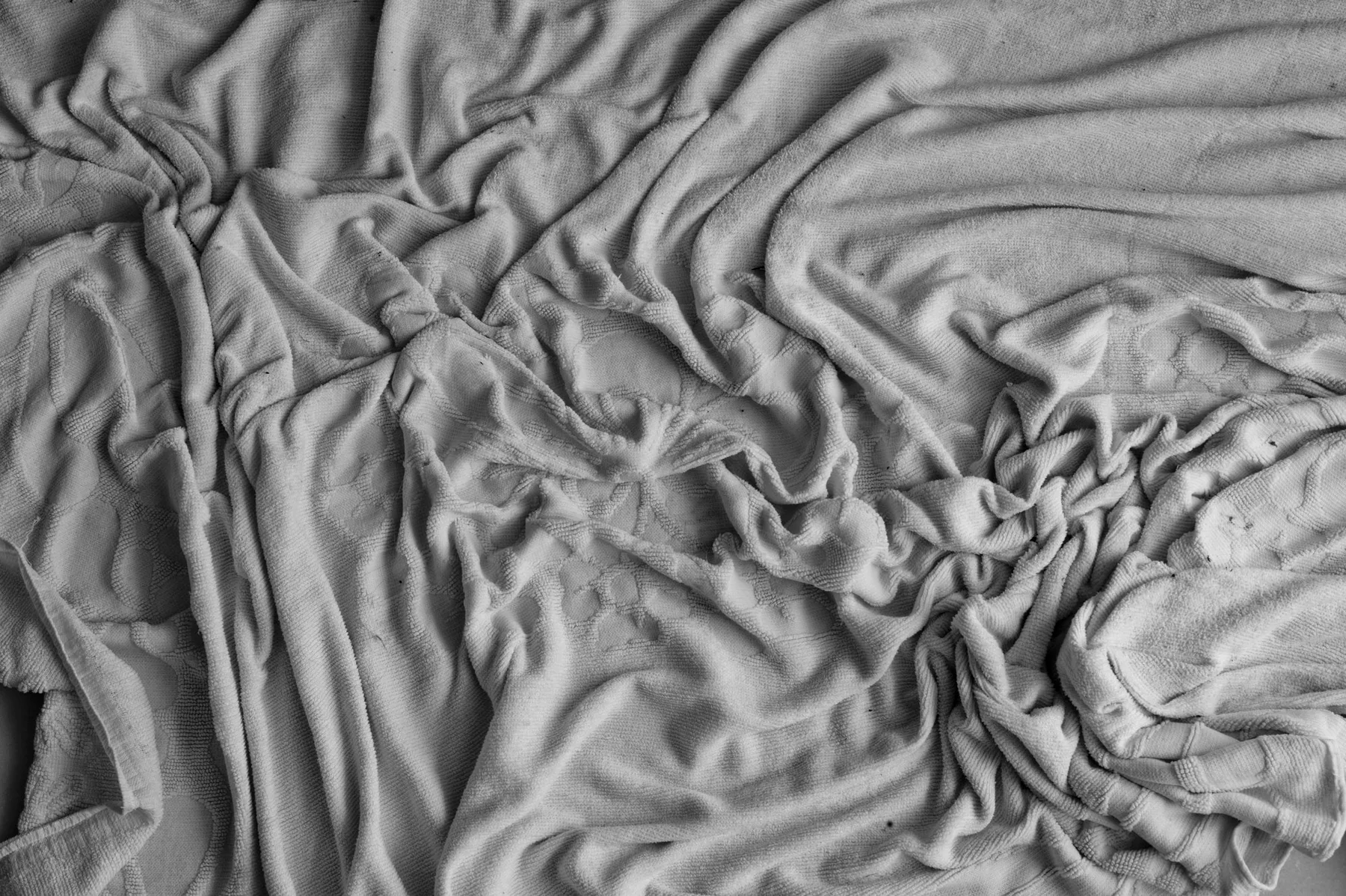 Macro detail of a soft grey knit